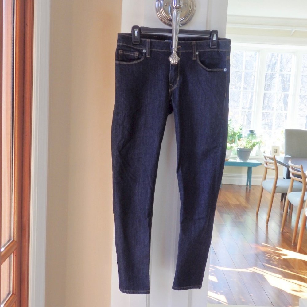 Baldwin dark rinse skinny ankle jeans The Rivington mid rise 30 - Picture 12 of 12